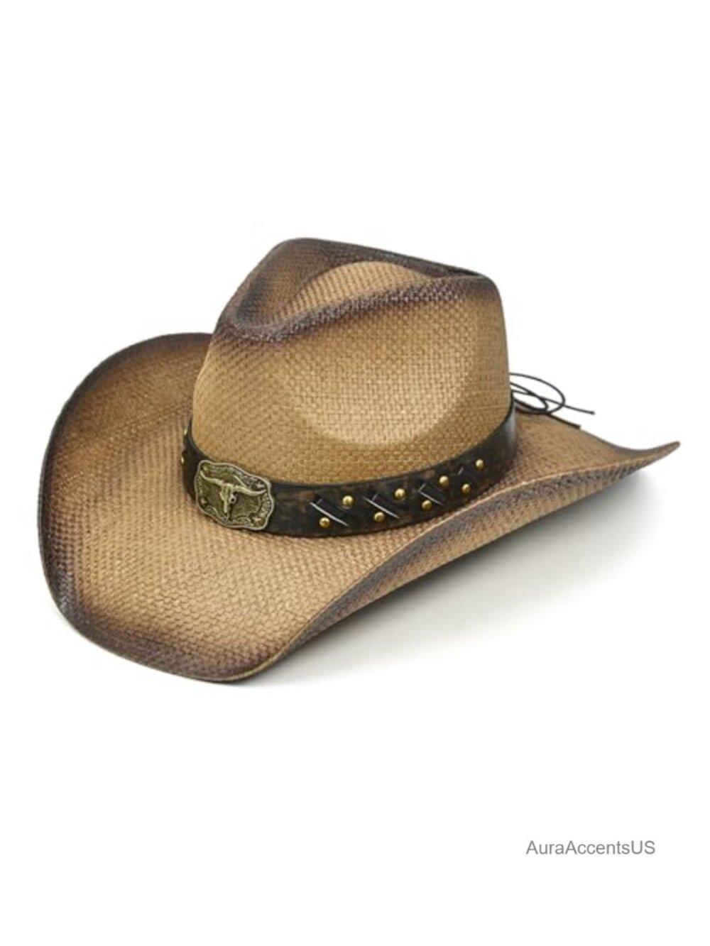 Straw Cowboy Hat Wide Brim Western Sun Hat Rodeo Concert Women Men